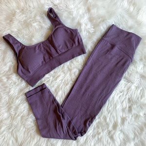 Dusty Purple Two Piece Gym Set